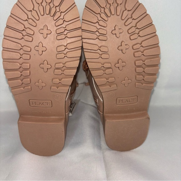 The Children’s Place Girls Blush Quilted Zip Lace-Up Boots Size 1 Youth - Picture 9 of 11